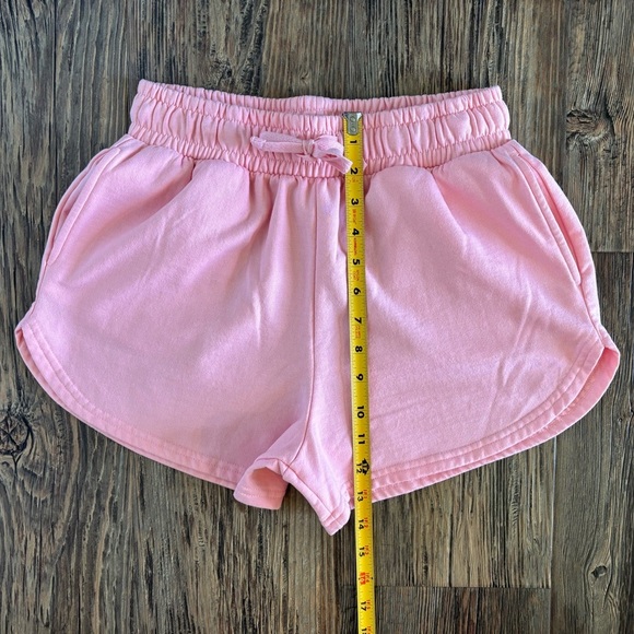 Rebel Sky Sweat Shorts Womens Sz Sm Pink Elastic Drawstring Pockets 2.5” Inseam - Picture 5 of 7